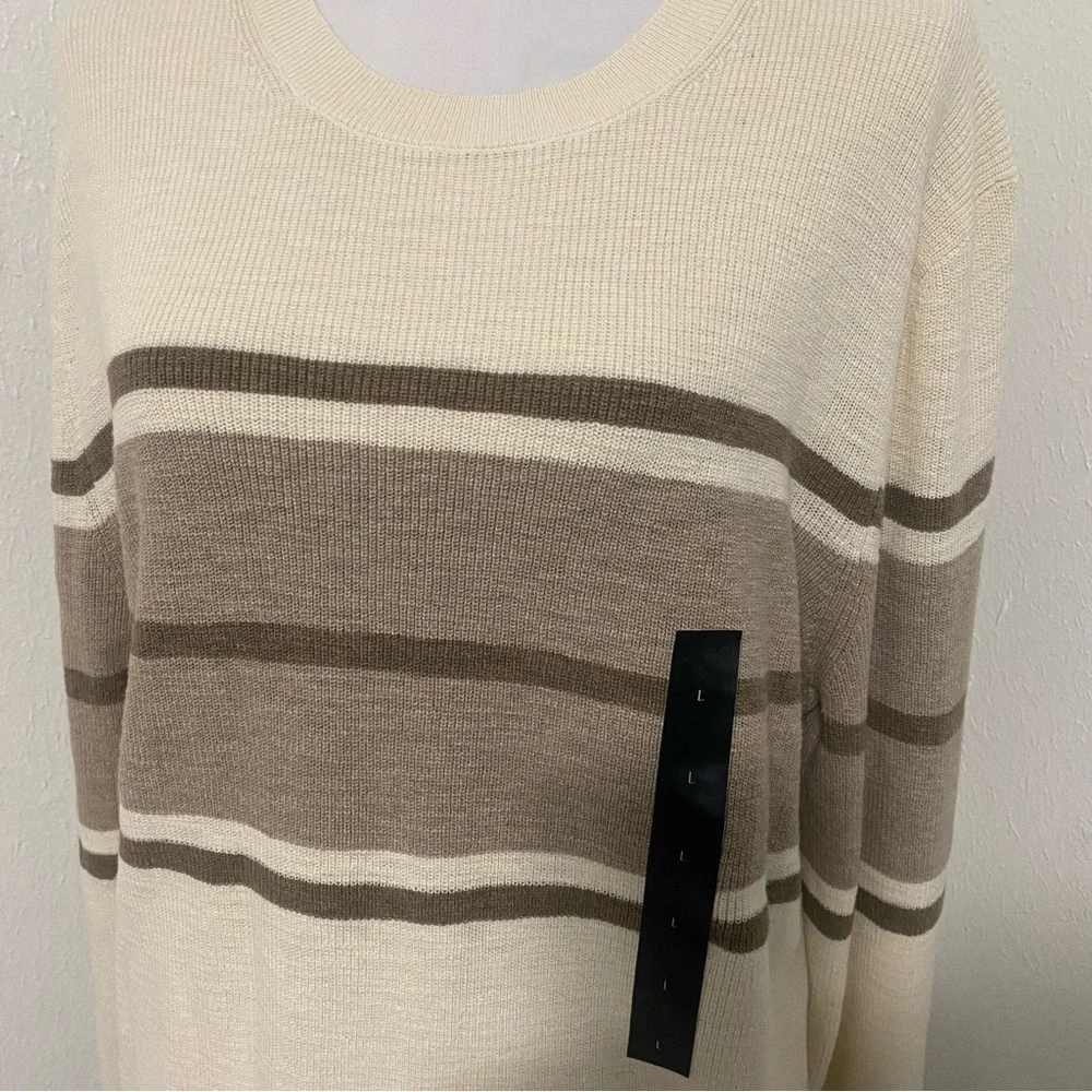 BANANA REPUBLIC MENS 100% ORGANIC COTTON CREW-NECK SWEATER SIZE LARGE NWT